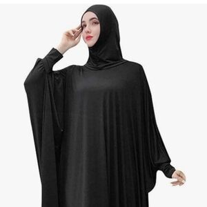Muslim hijab women's L black half body cover abaya prayer tunic top modest new